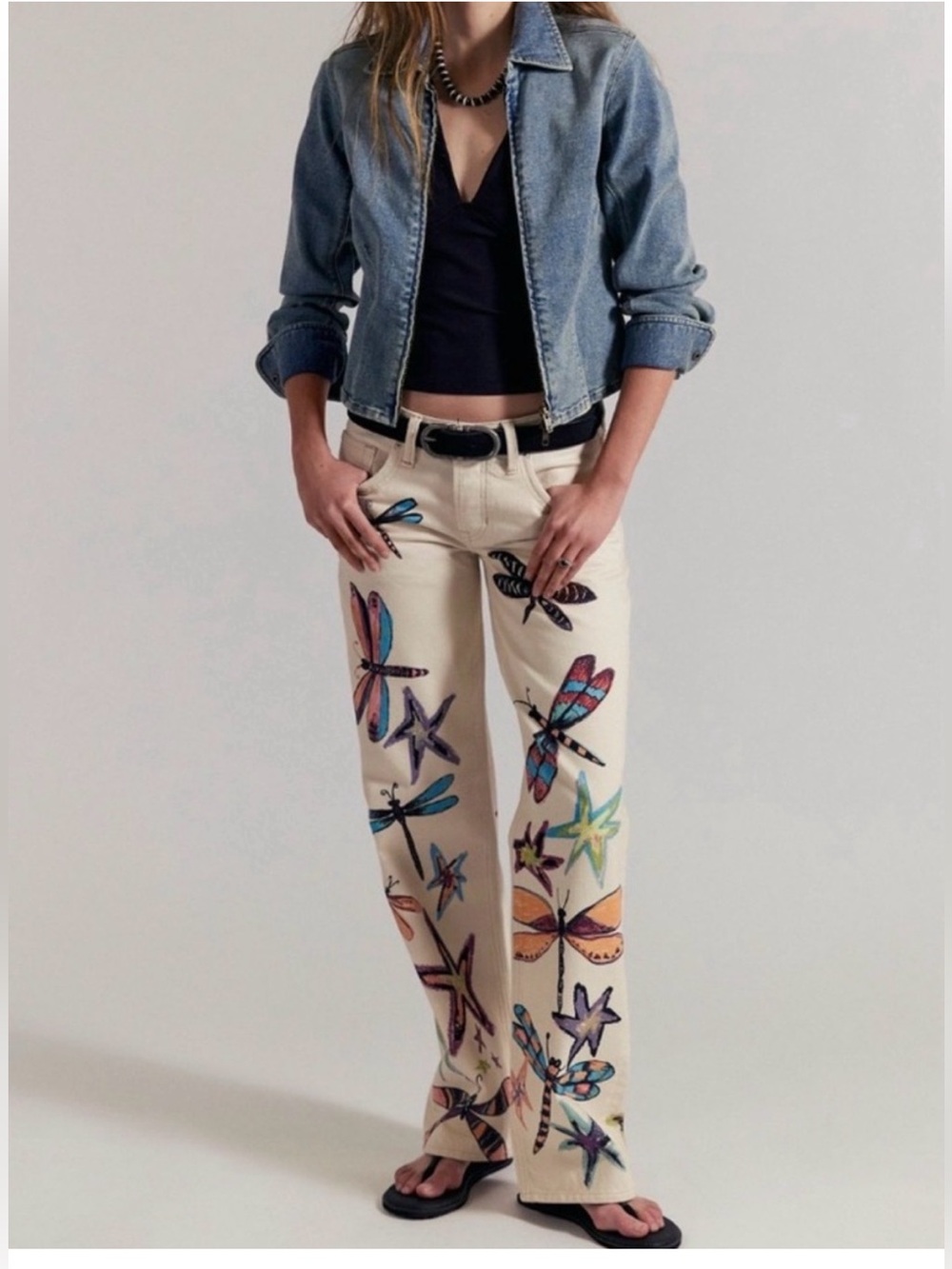 ▪️NWT Free People We The Free Tennessee Low-Rise Illusions Jeans Dragonfly 29 - Picture 4 of 15